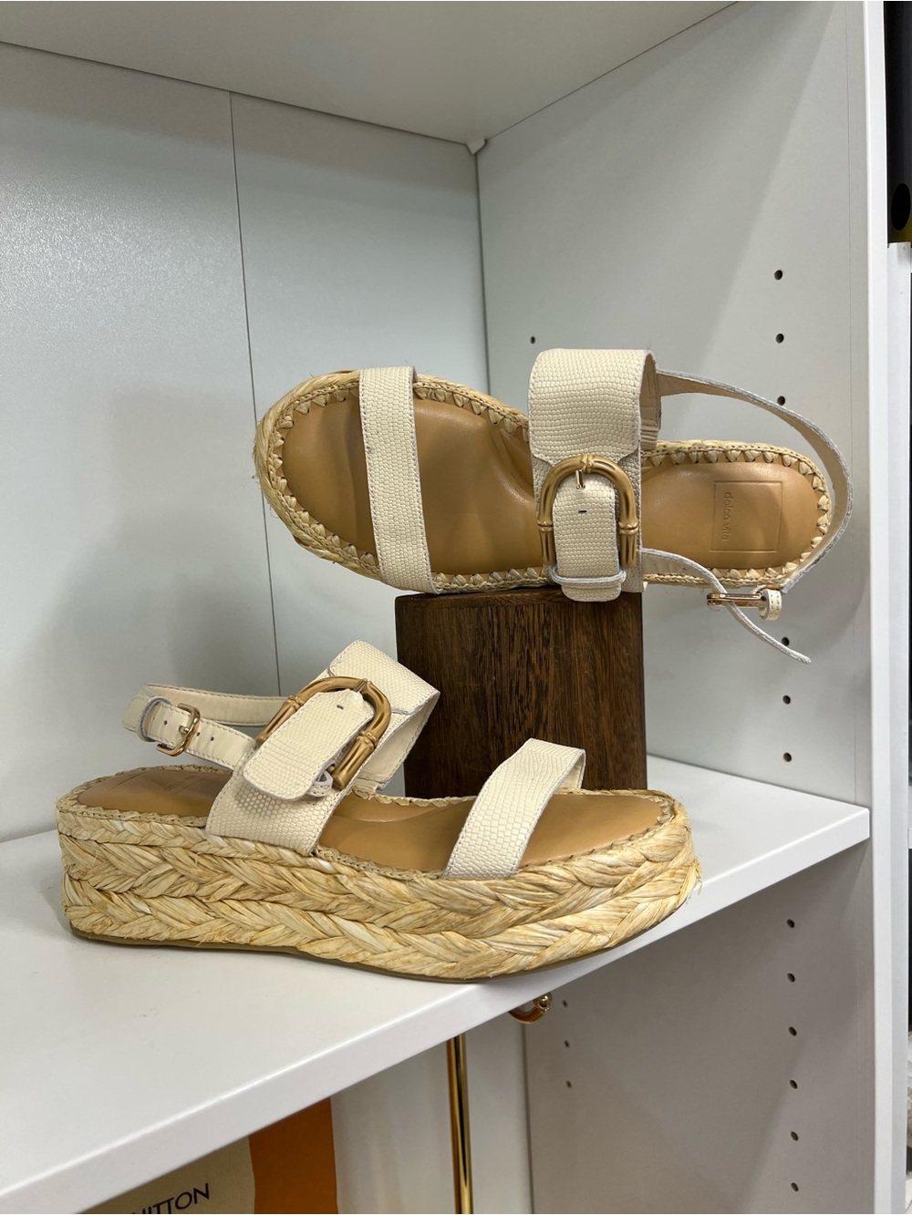Dolce Vita Women’s Cream Espadrille Platform Sandals like new size 8